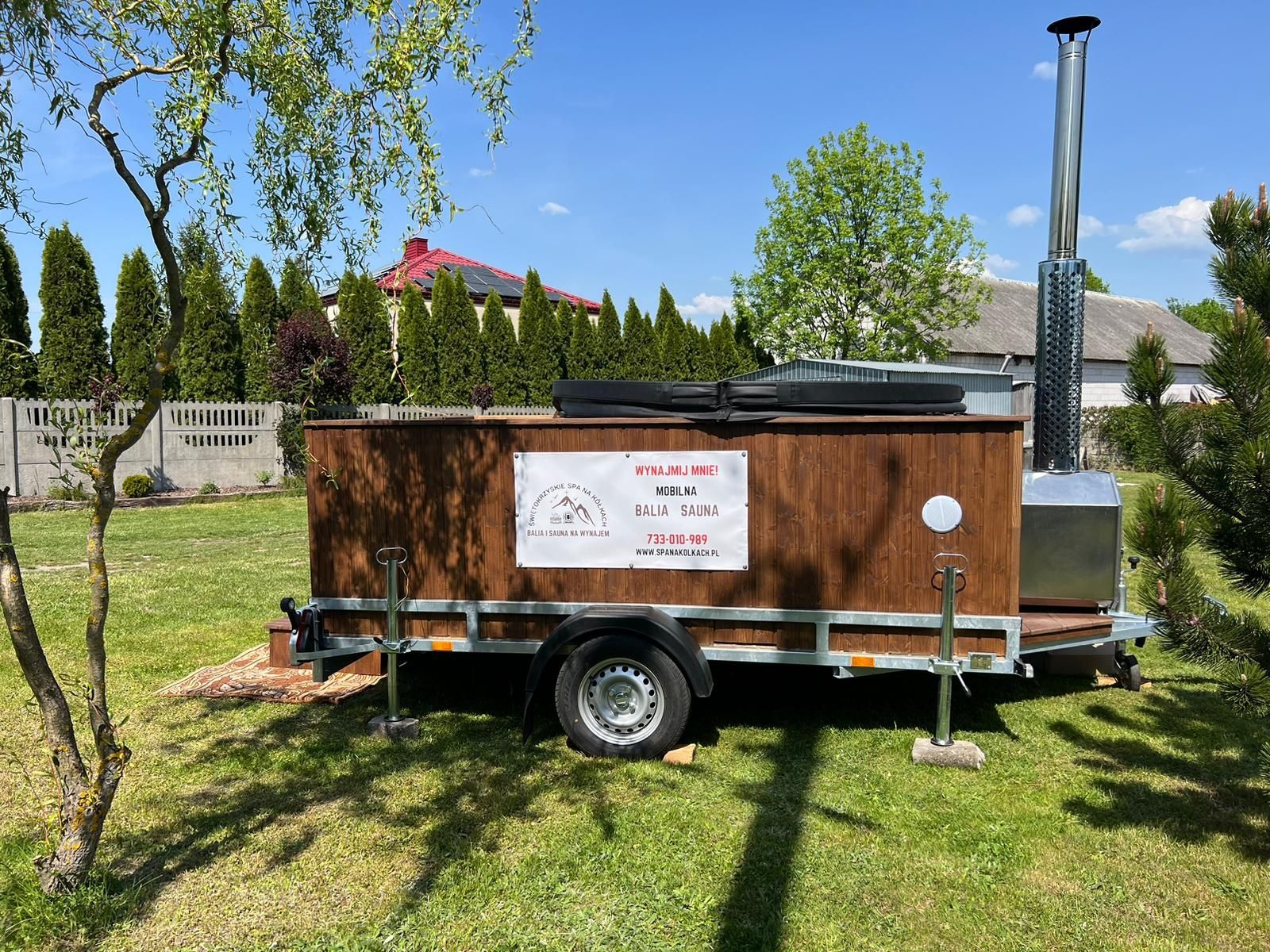 Mobilna Balia jacuzzi wynajem mobilne spa