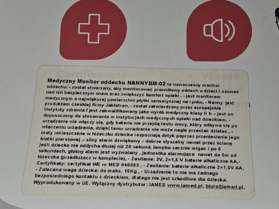 Komplet dla niemowlaka: monitor bezdechu, podgrzewacz + gratis Okazja!