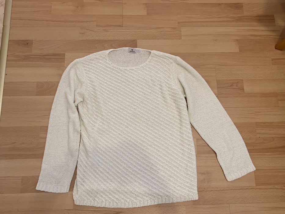 Sweter sweterek biały jasny 40 L jak NOWY