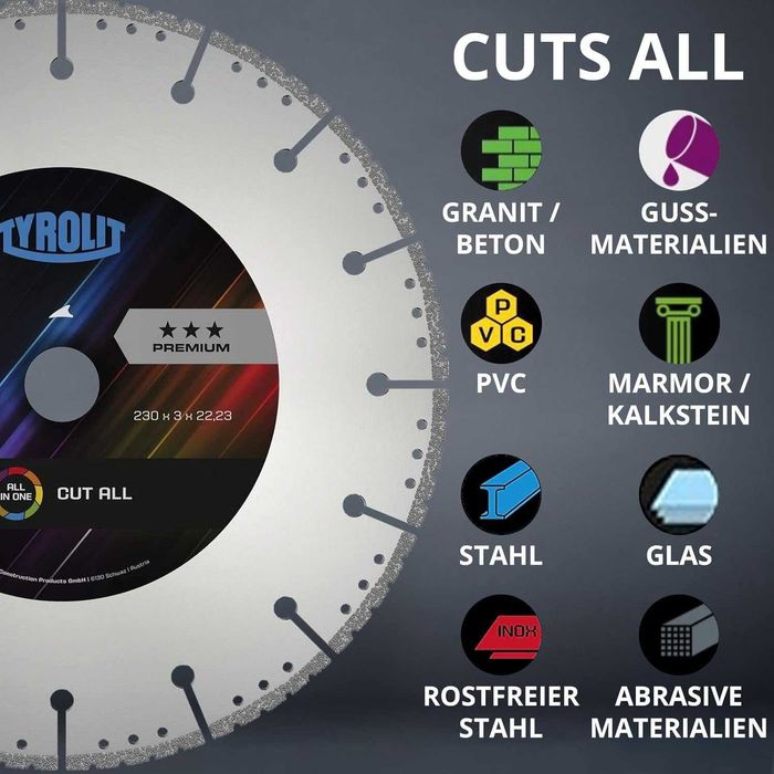 Tarcza diamentowa Tyrolit DC-All 230x3,0 mm do cięcia uniwersalna