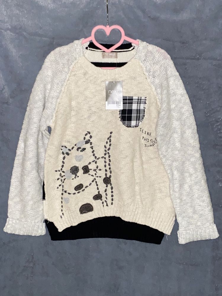Новые свитер и шорты «next» на девочку 6-8 лет