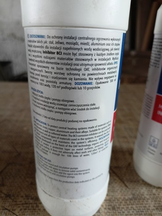 Czyszczenie centralnego ogrzewania GEB G30 Inhibitor korozji BCI