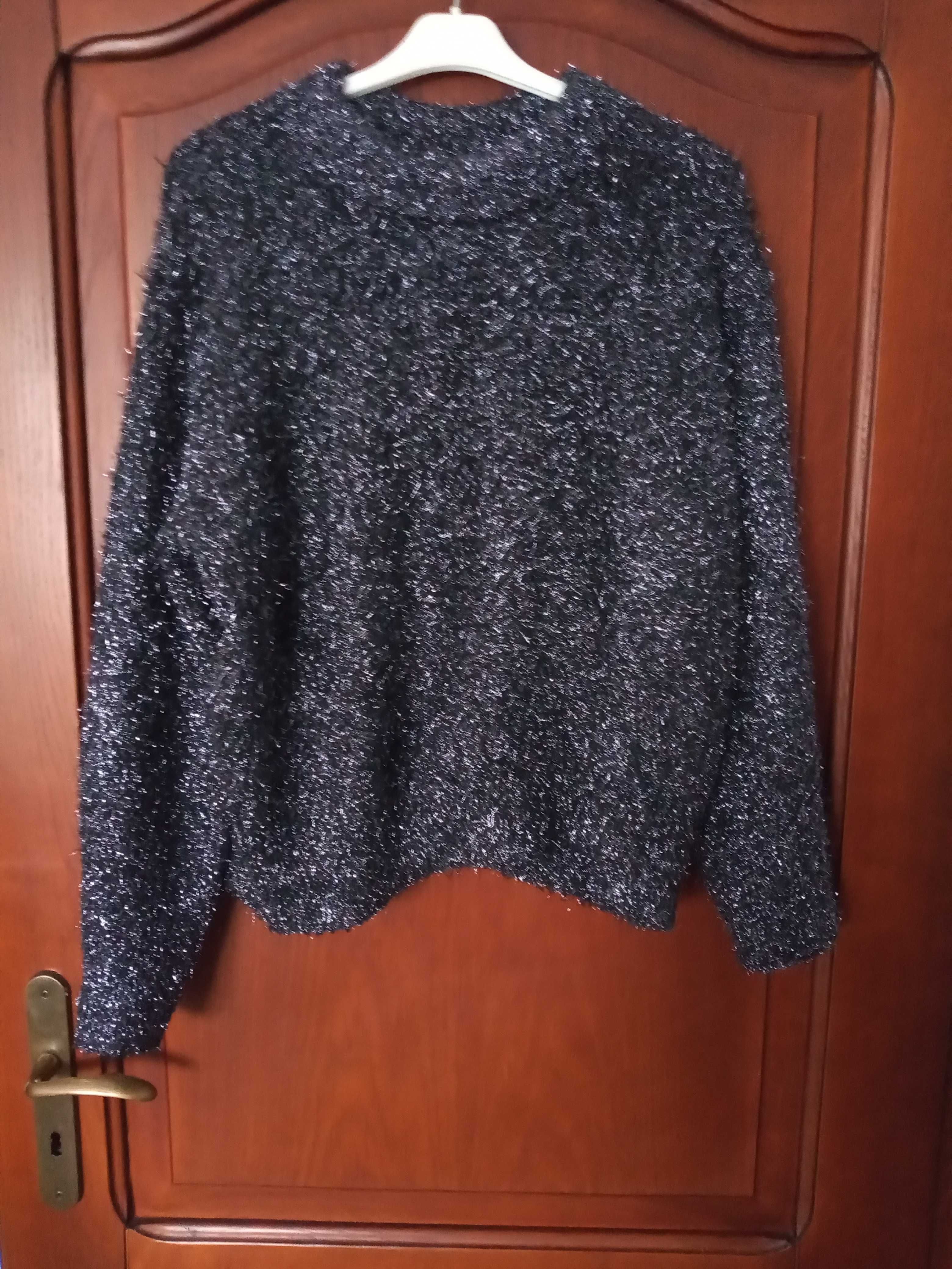 Sweterek bluzka błyszcząca H&M rozmia rM/L