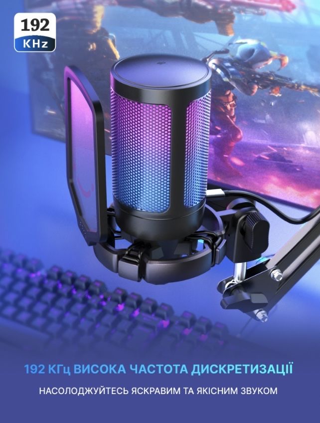 Мікрофон для стрімерів, блогерів, підкастерів Fifine A6T