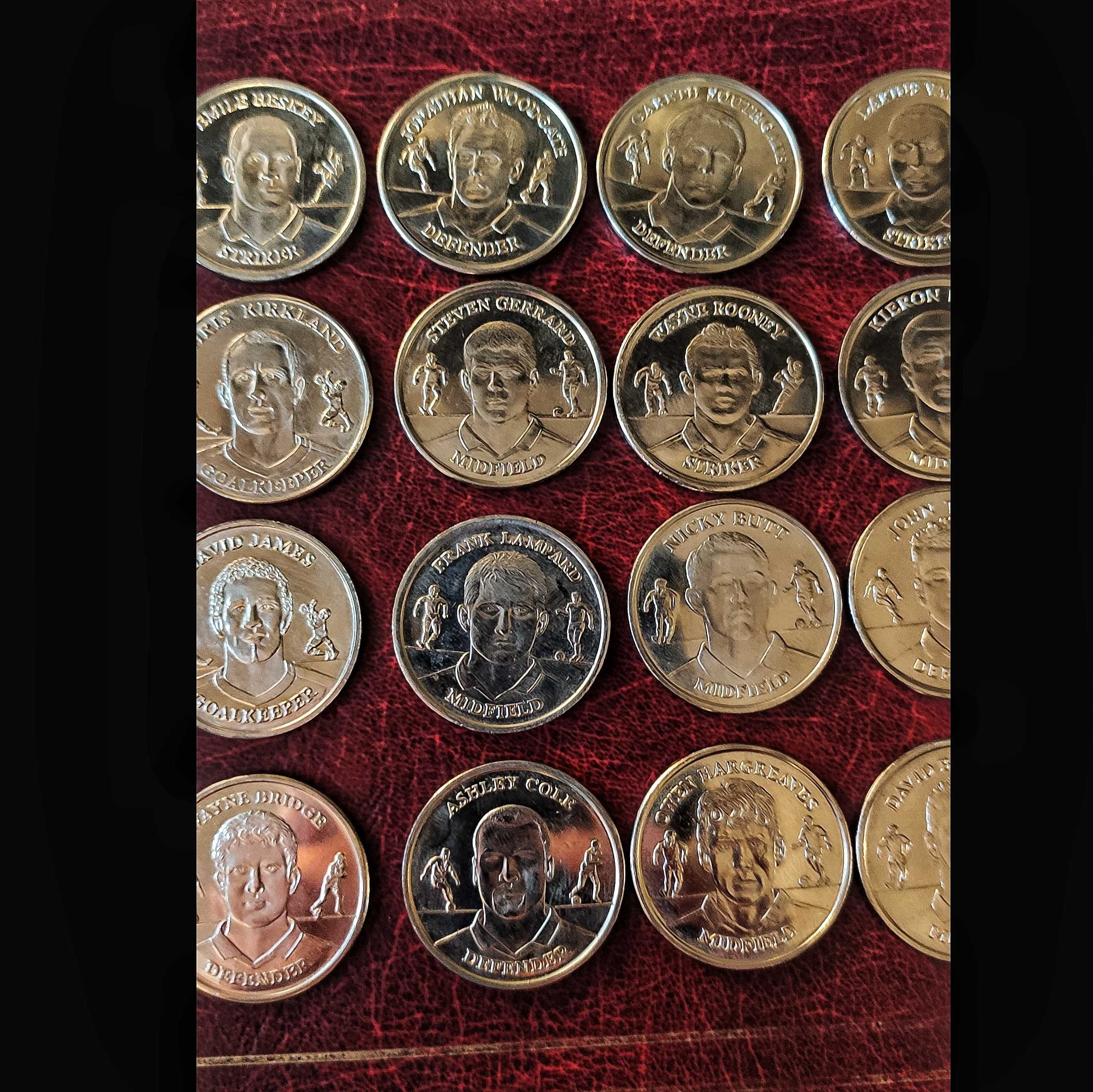 Kolekcja 24 monet - Reprezentacja Angli z 2004 - B. żadka kolekcja