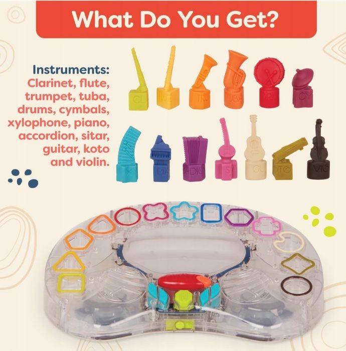 B Toys zestaw dyrygenta 13 instrumentów idealny stan.