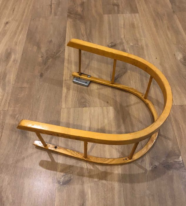 Drewniane oparcie do sanek, podpórka z tyłu na sanki