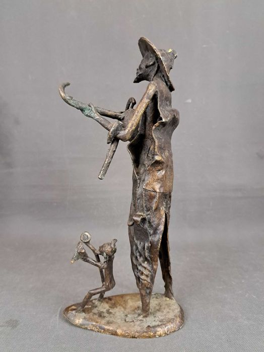 Brąz, stara afrykańska rzeźba z brązu, wys. 37 cm