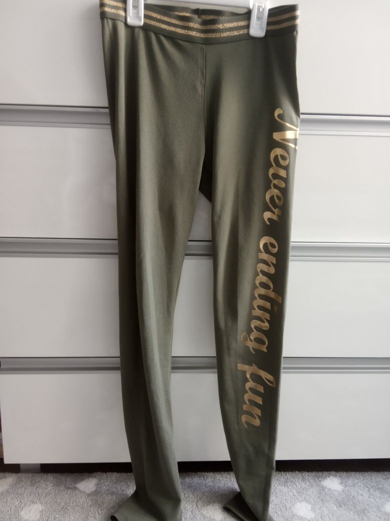 Legginsy H&M XS khaki