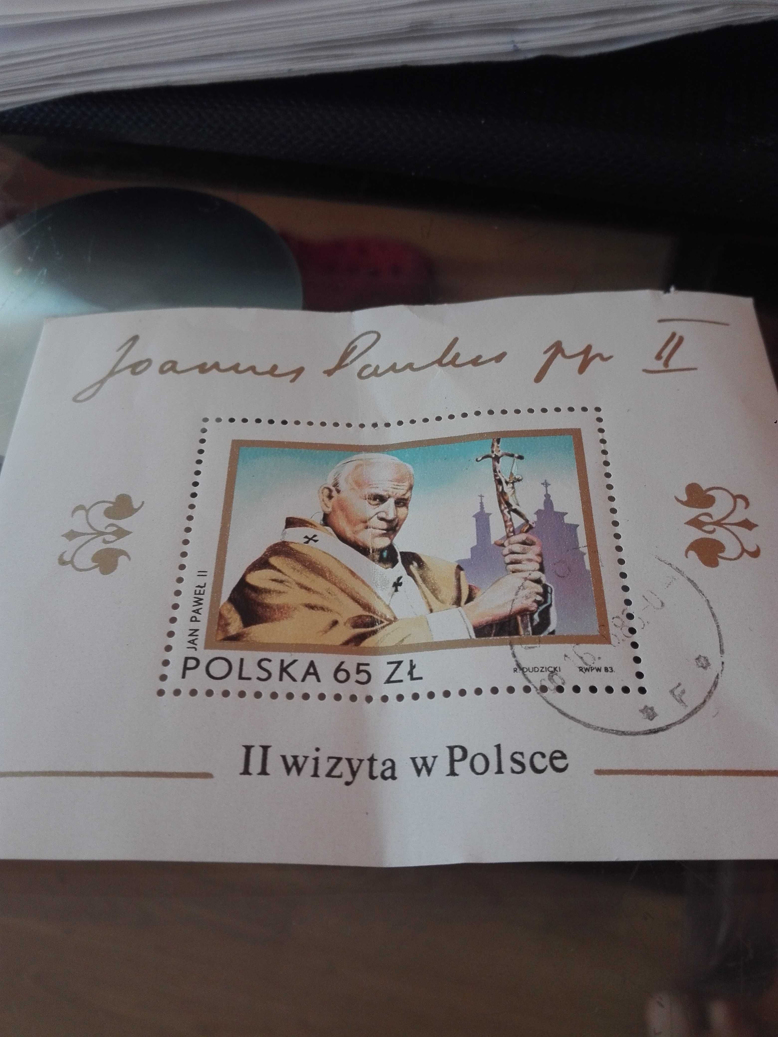Znaczek złoty 65 zł Jan Paweł ||