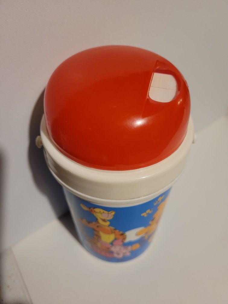 Dziecięcy plastikowy kubek, pojemnik na napój, bidon Disneya z rurką b