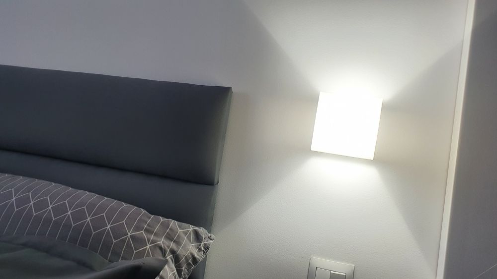 Lampa kwadratowa RICO klinkiet kwadratowy biały mleczny