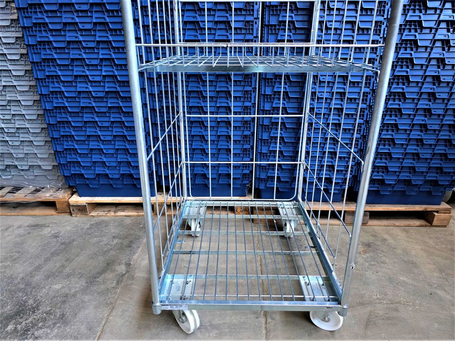 Wózek Kosz Magazynowy Transportowy Kurierski Siatkowy Rollkontener