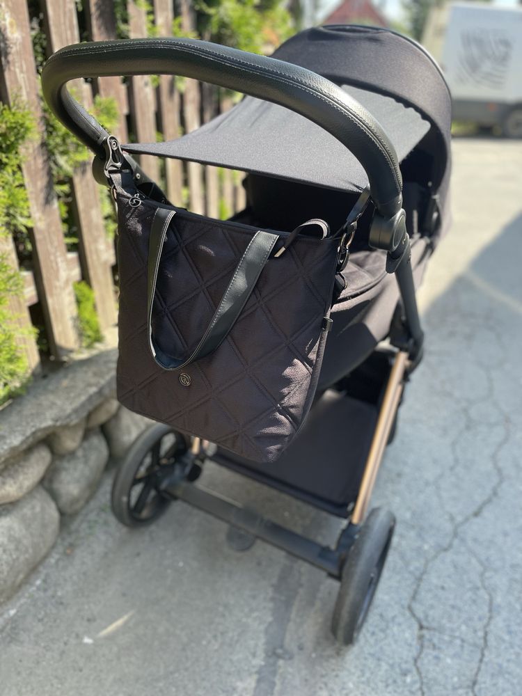 Wózek Roan Ivi 2.0 - Raven + Rose Gold