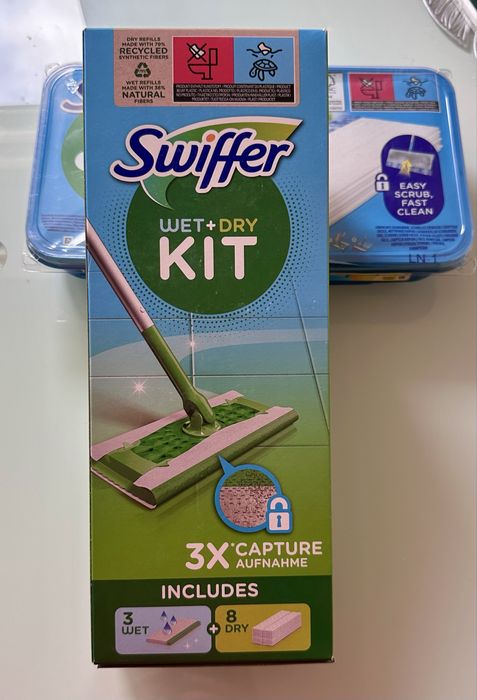 Swiffer швабра для миття підлоги.Swiffer вологі та сухі серветки