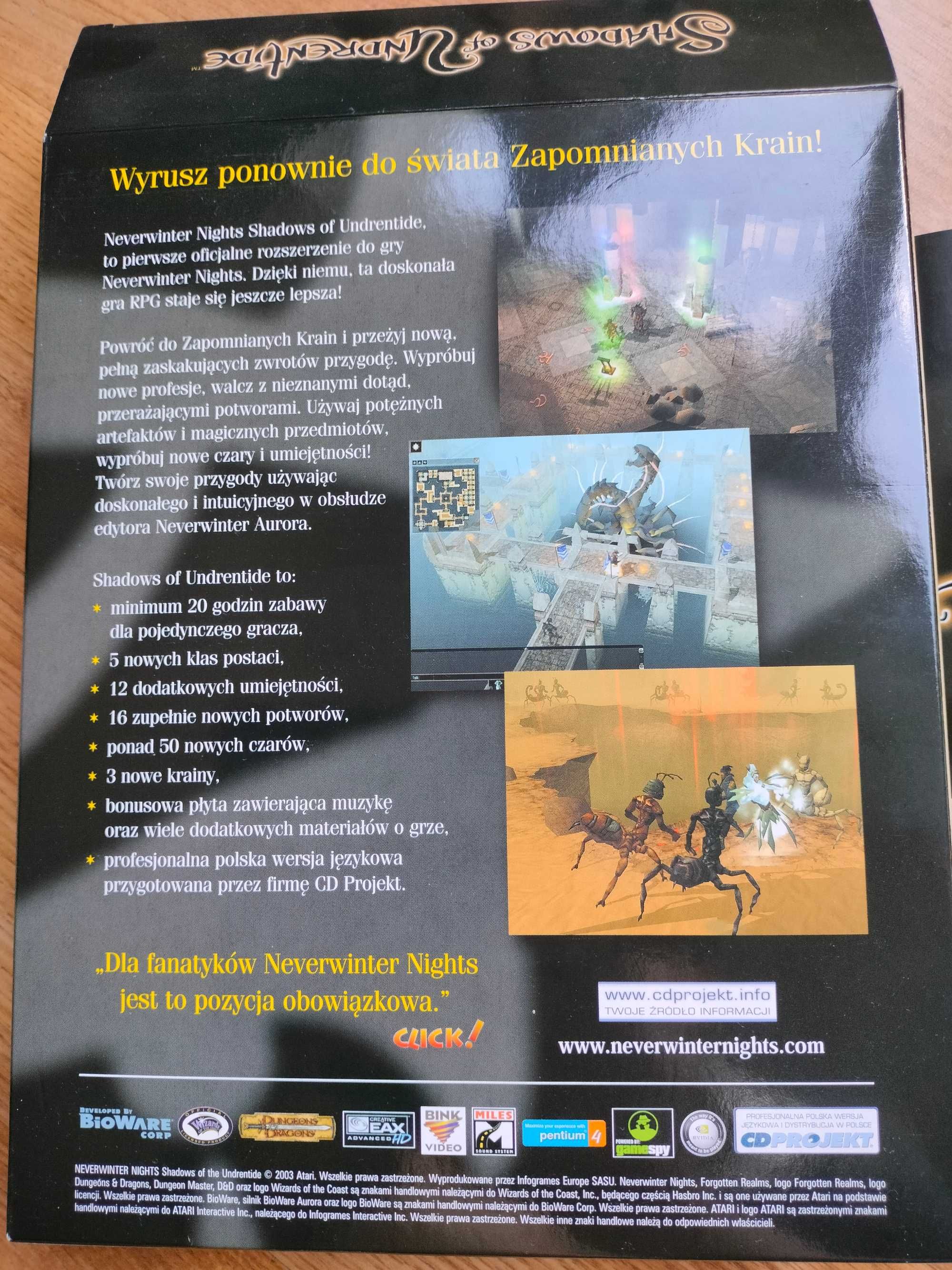 Neverwinter Nights Shadow of Undrentide Big Box Unikat