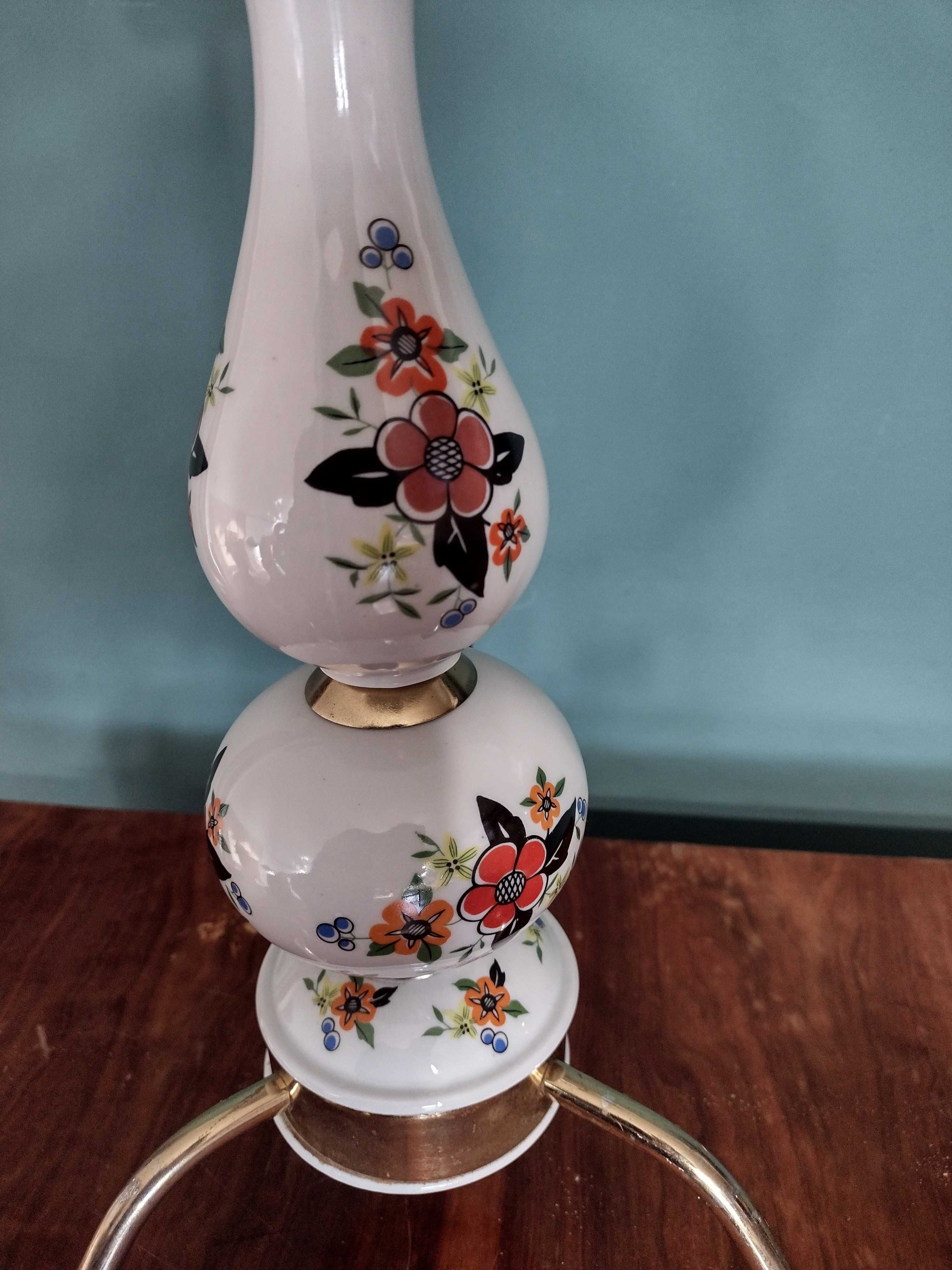 Retro żyrandol  - ceramiczne elementy.