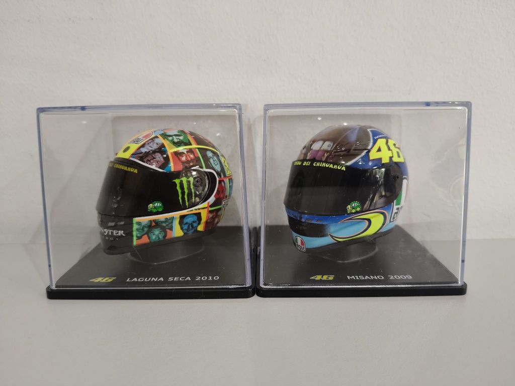 Capacetes de coleção Valentino Rossi, á escala 1/5