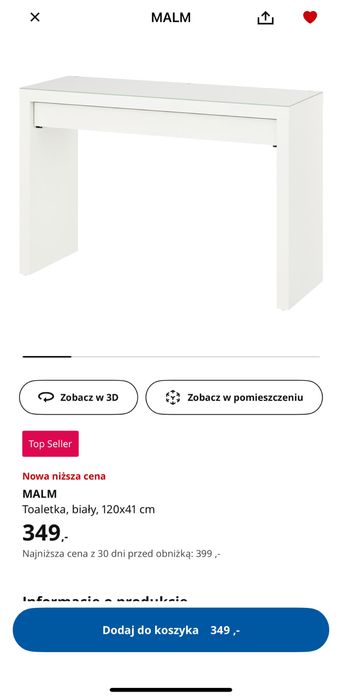 Toaletka MALM IKEA
