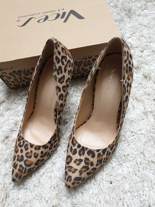 Nowe szpilki w panterkowy wzór pantera animal print