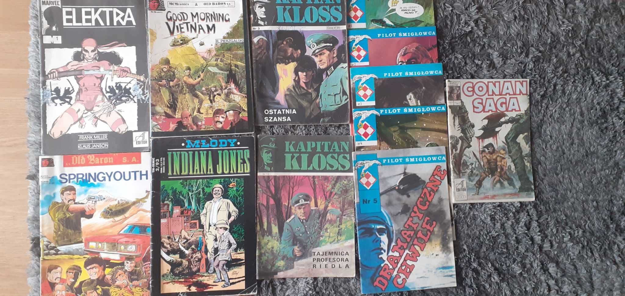 Komiks 12 szt Kloss, Pilot Śmigłowca PRL RETRO