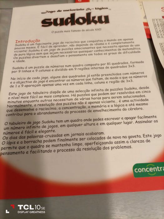 Sudoku jogo de raciocínio e lógica