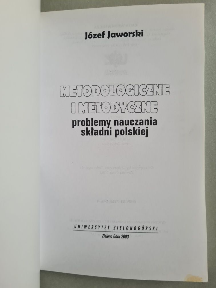 Metodologiczne i metodyczne problemy nauczania składni polskiej