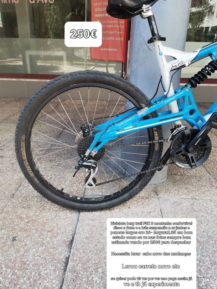 Bicicleta berg trail FSX 3 montanha confortável disco a frete e a trás