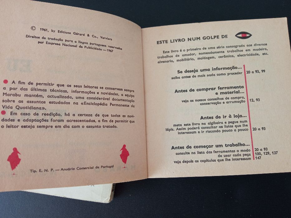 2 Livros "Eu Faço Tudo", 1961 + 3 Livros "Ideas Prácticas", 1948