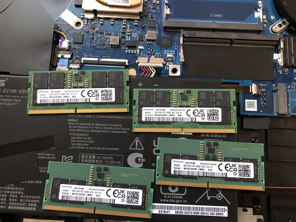 ОЗУ Samsung DDR5 5600MHz 8Gbx2  (16Gb)  SODIMM пара-700грн