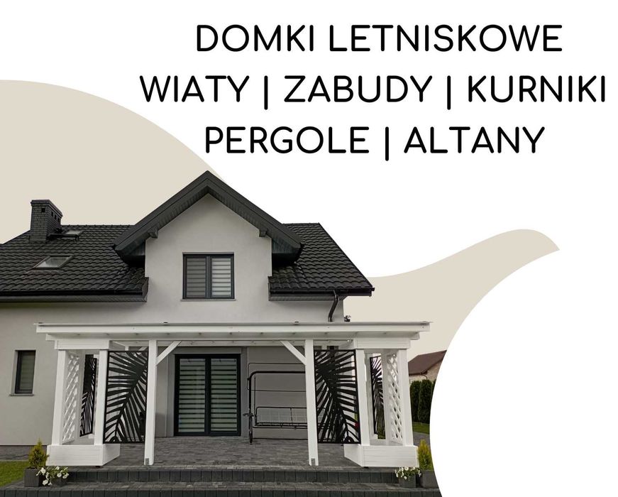 Altana Ogrodowa Altanka Wiata Nowoczesna Drewniana Pergola Tarasowa PL