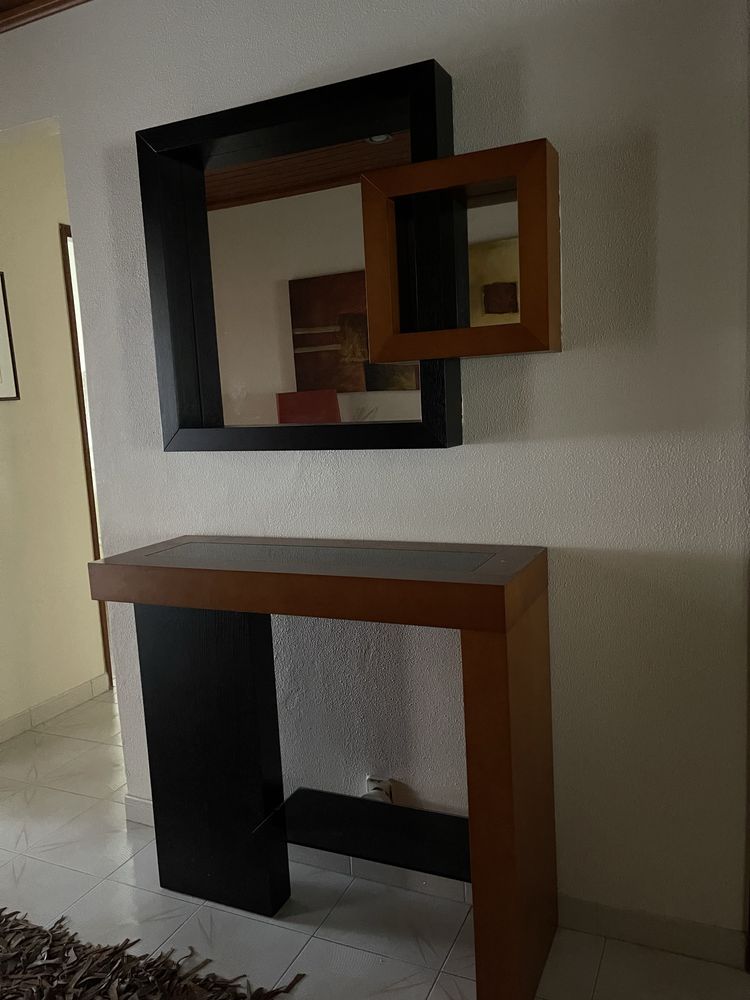 Conjunto Espelho + Movel de entrada