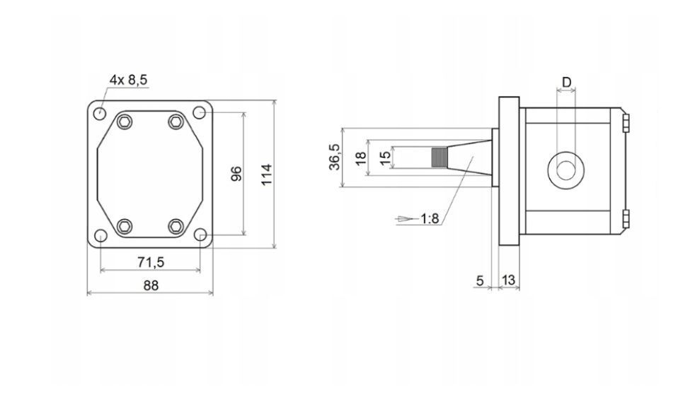 Pompa Hydrauliczna Zębata Prawa NSZ 4cm3 6L GR2 [1568]
