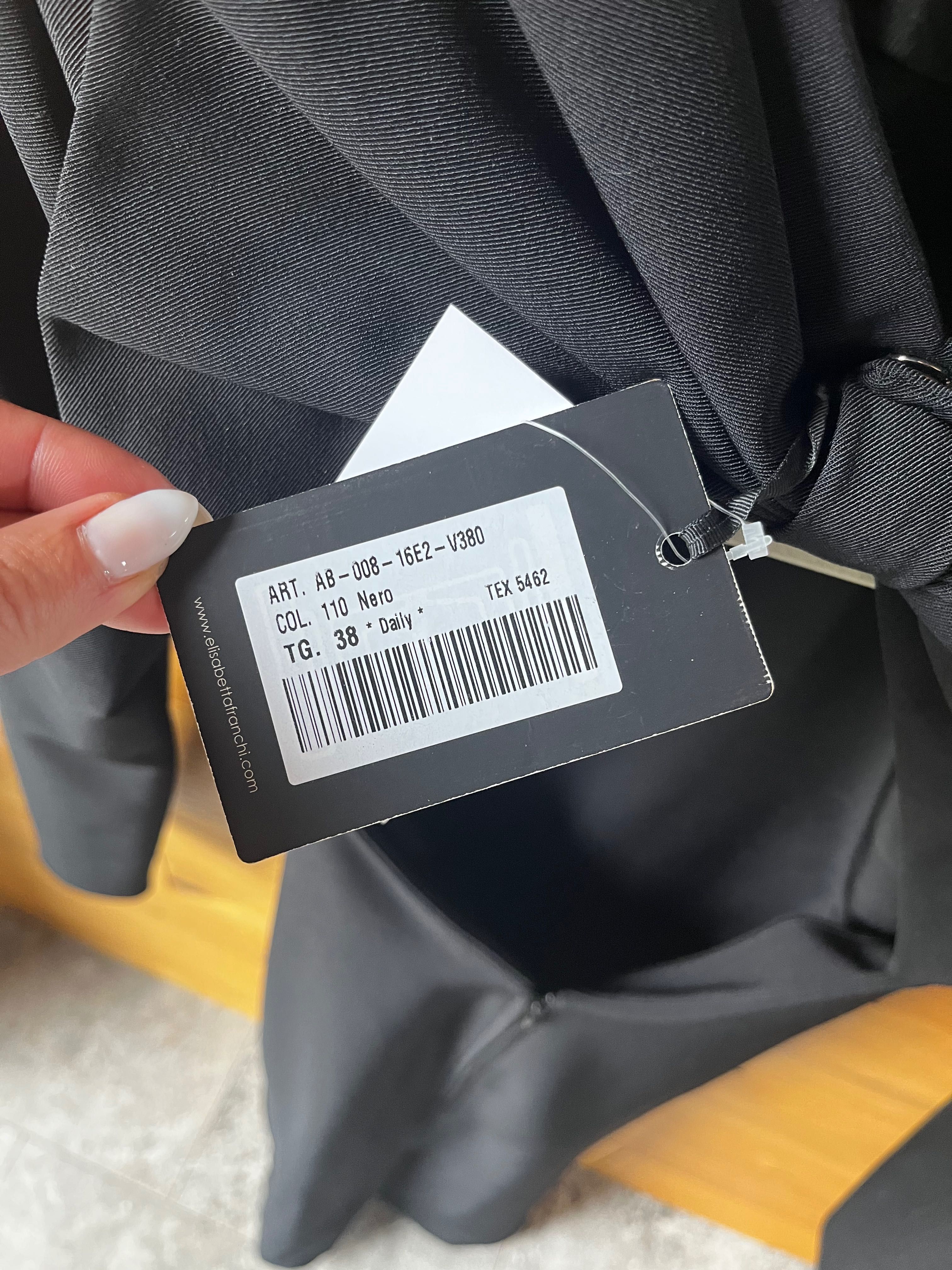 Sukienka Elisabetta Franchi xs 34 czarna z kokardą