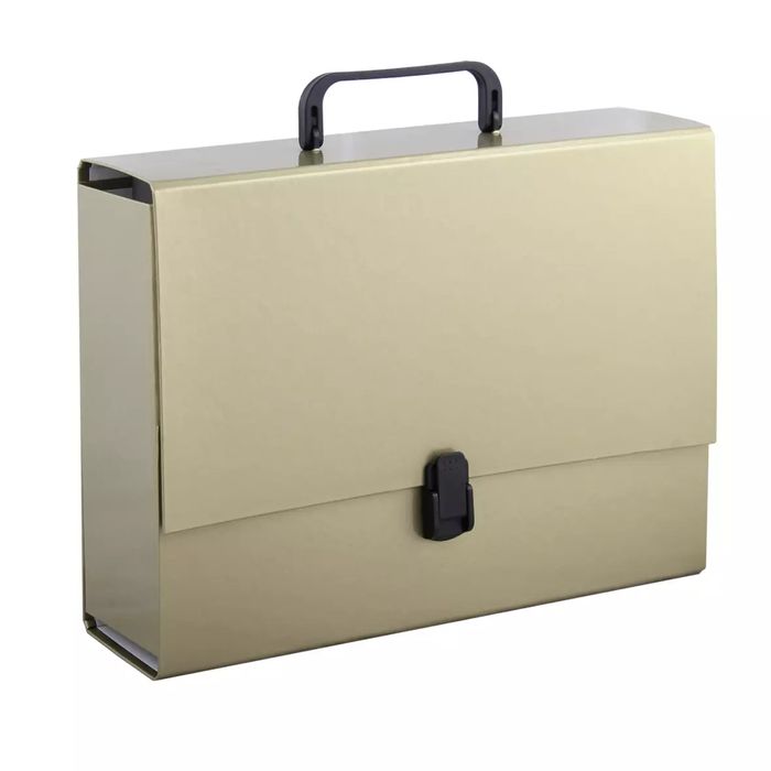 Teczka z rączką A4 10 cm Penmate złota. Penmate