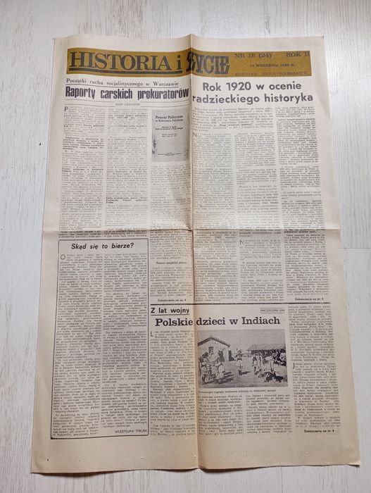 Gazeta historia i życie nr 18 , 16 września 1988 rok