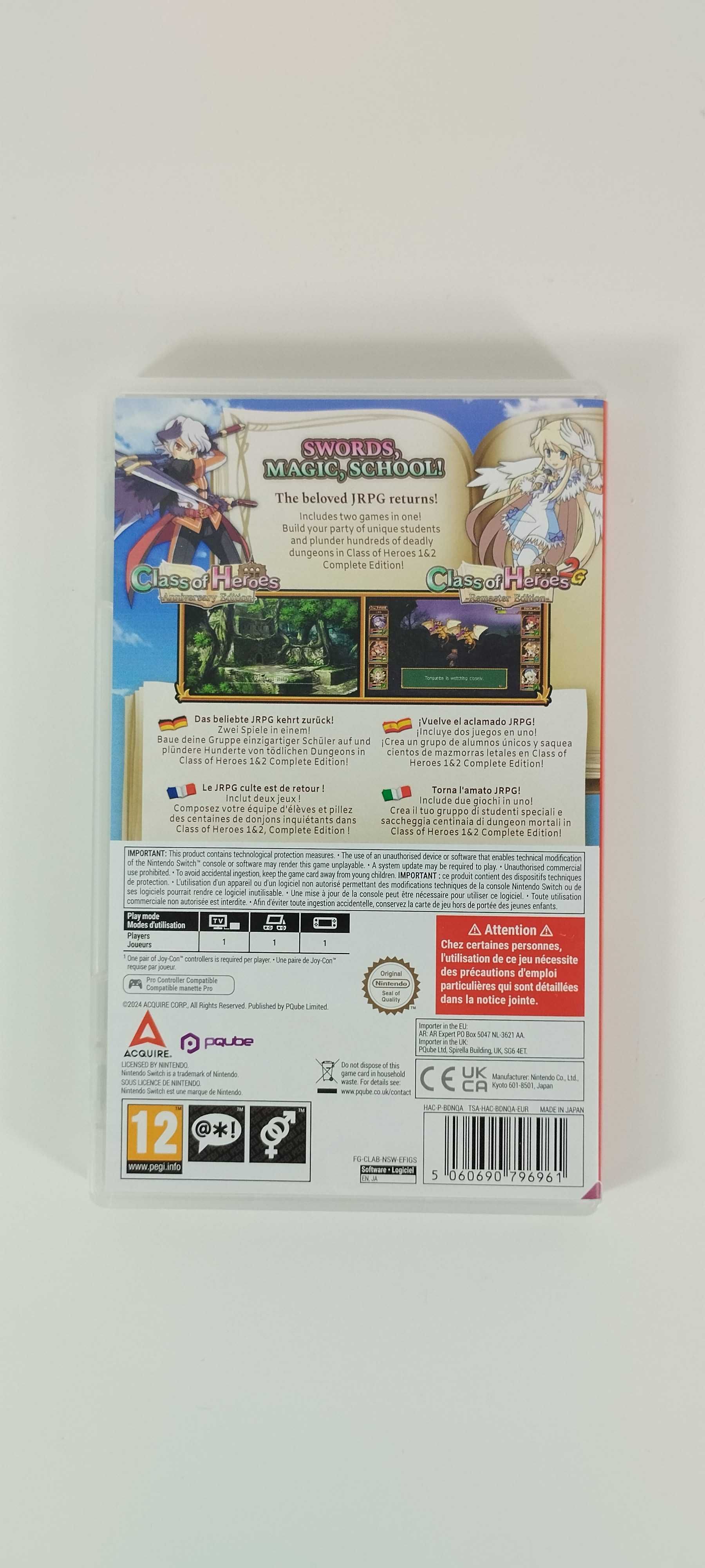 Class Of Heroes 1&2 Complete Edition - Nintendo Switch