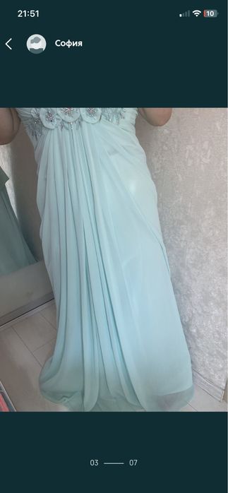 Вечірня сукня М Вечернее выпускное платье мятное