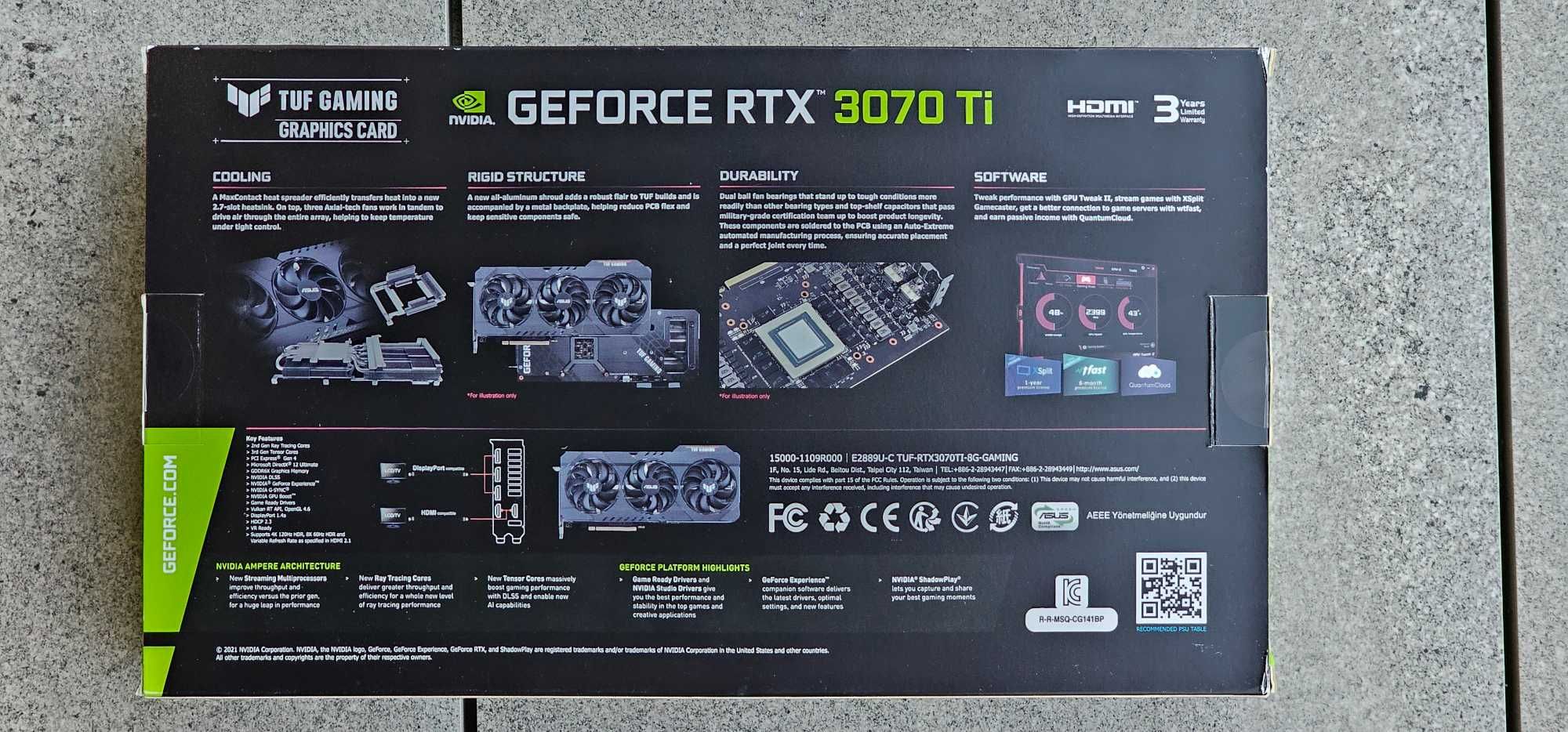 Gráfica Asus Nvidia GeForce RTX 3070 ti TUF Gaming