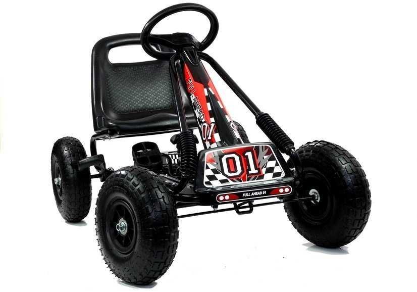Gokart Czarny A-15 Pompowane Koła CZARNY/TYLKO WYSYŁKA