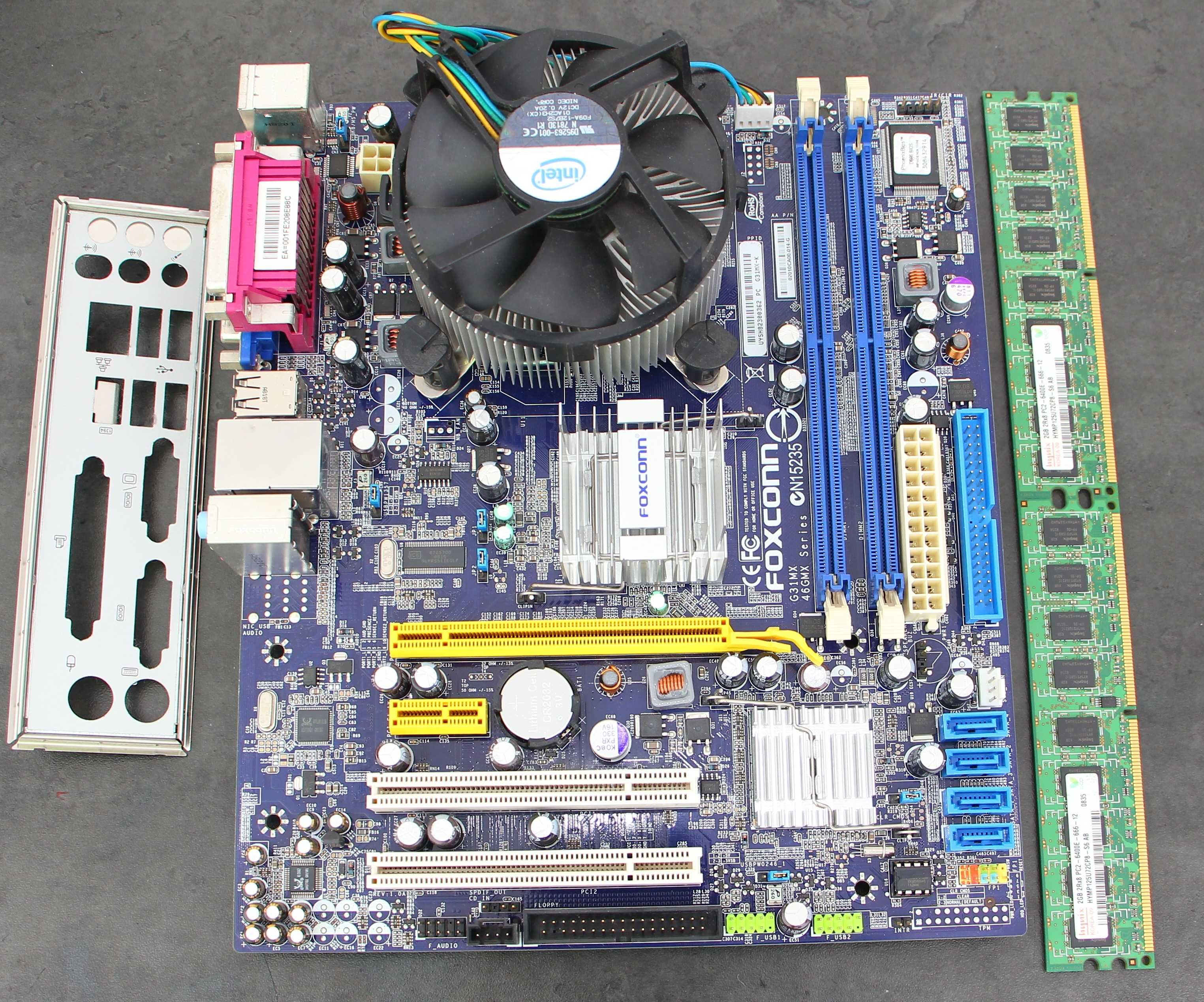 płyta główna Foxconn G31MX-K + 4GB Ram + procesor Quad q8300 + cooler