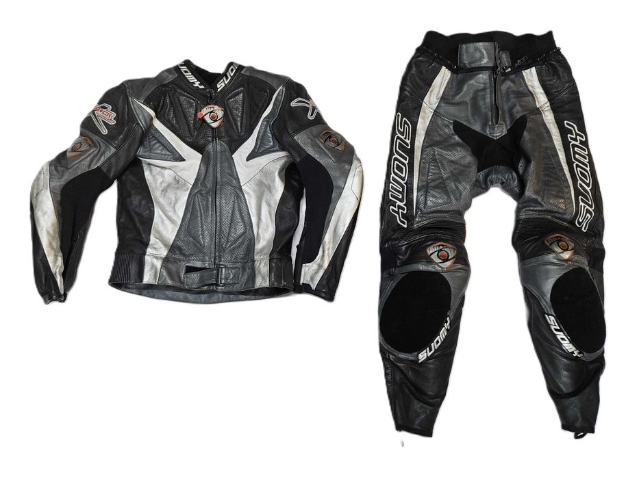 SUOMY Męski kombinezon motocyklowy skórzany dwuczęściowy M