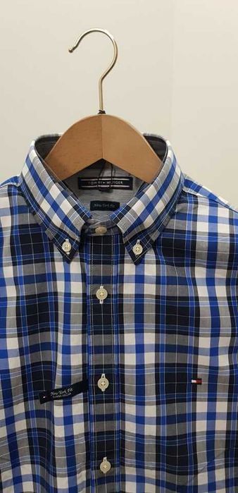 TOMMY HILFIGER koszula długi rękaw, w kratkę, rozmiar M, XXL