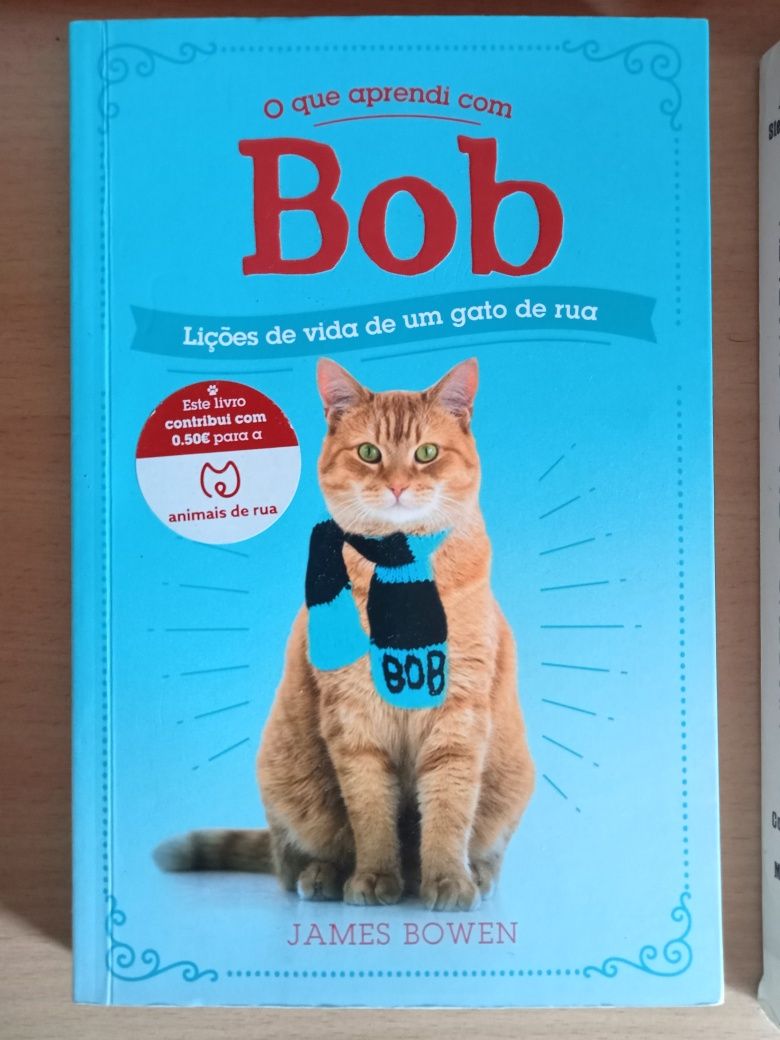 Livro gato Bob James bowen + viagens com charley steinbeck