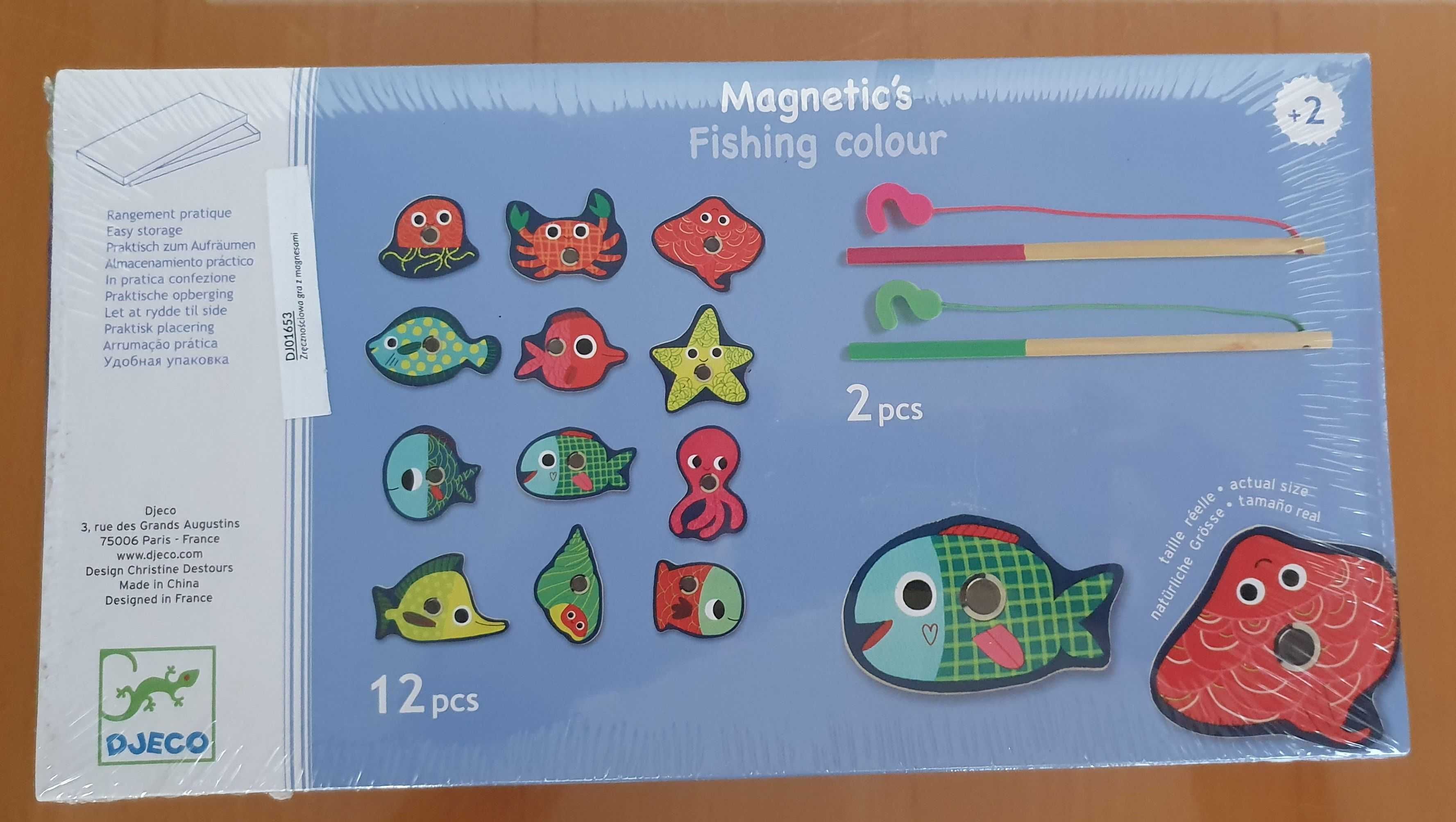 WĘDKOWANIE łowienie magnetyczne / Colour gra edukacyjna Djeco 01653