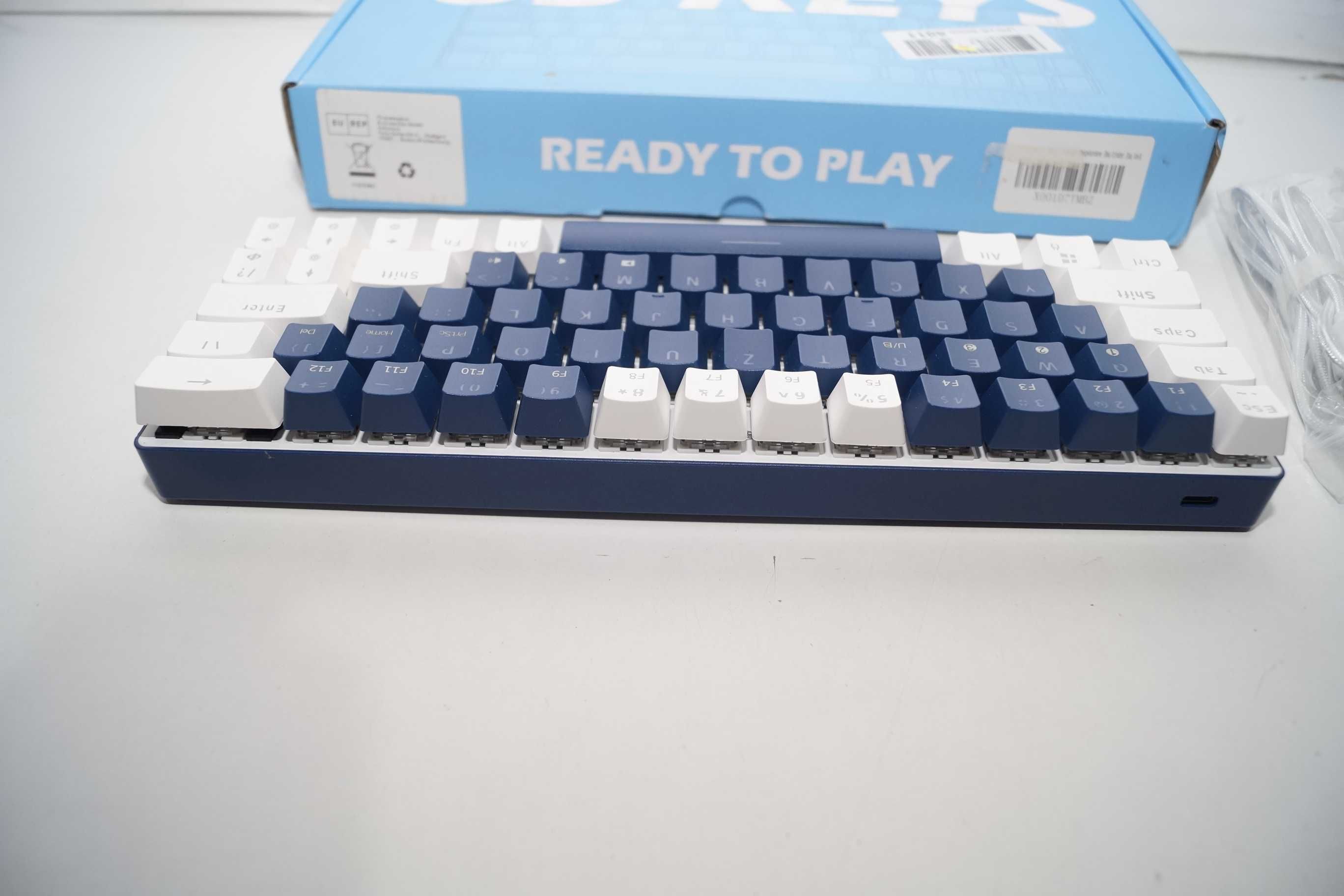 HUO JI CQ63 Kompaktowa Bezprzewodowa Mechaniczna Klawiatura RGB