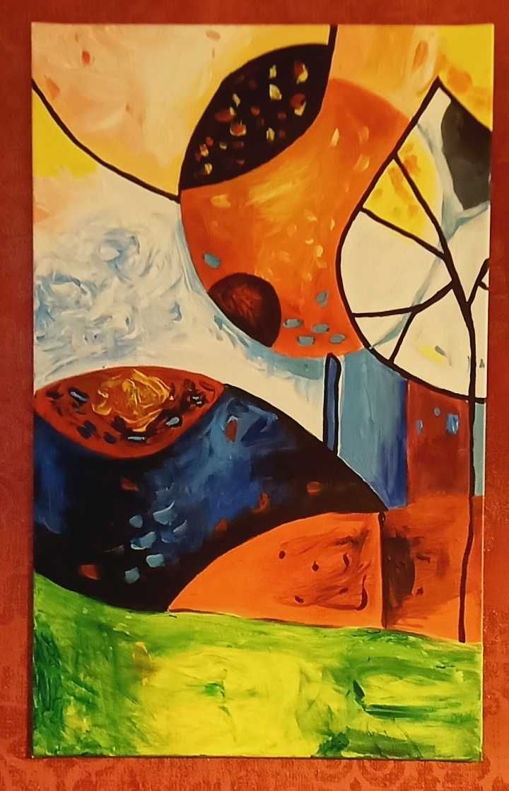 Obraz akrylowy tryptyk Bajkowe Miasto 40x64cm