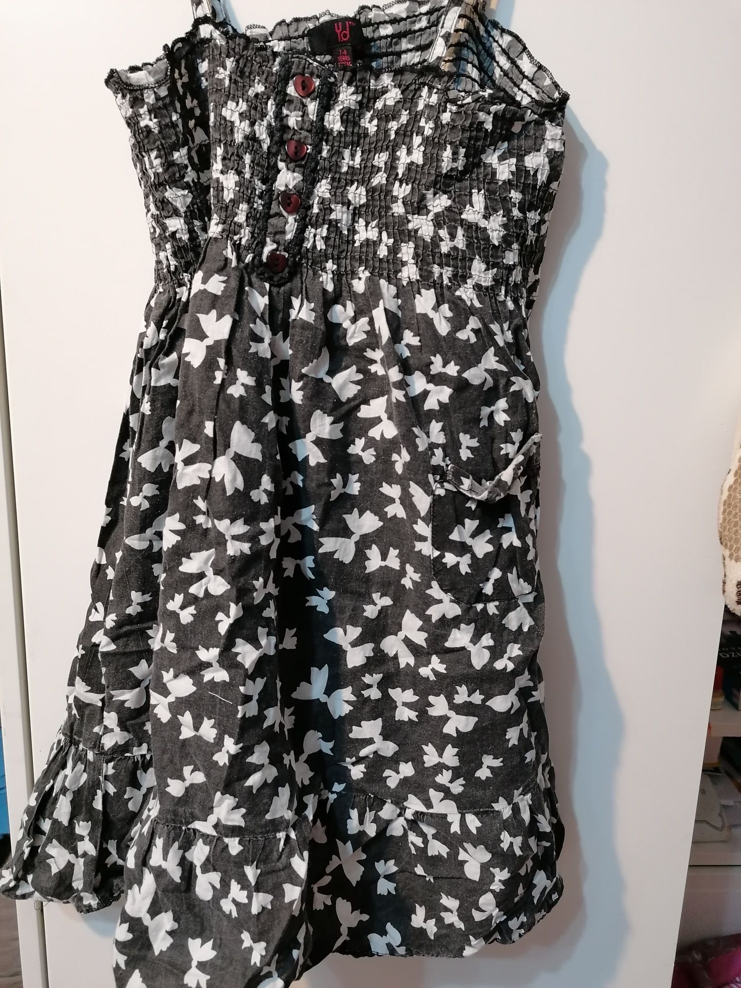 Sukienka w kokardki rozmiar 128 cm( 7-8 lat)