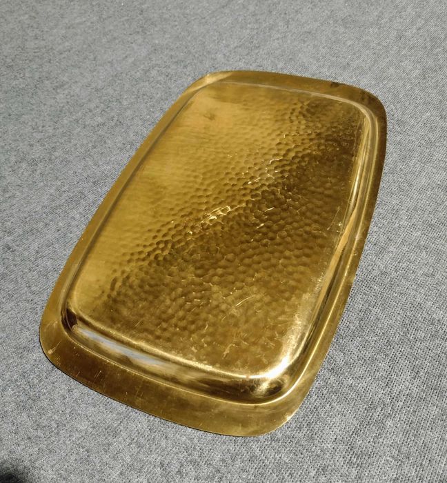 Taca mosiężna 35 x 21.7 cm Ładna