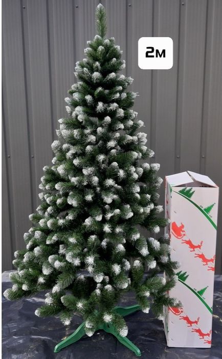 Искусственная елка с белыми кончиками Королева Европейская Дроп.Опт.